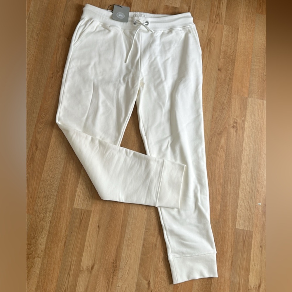 White Canada Goose Joggers